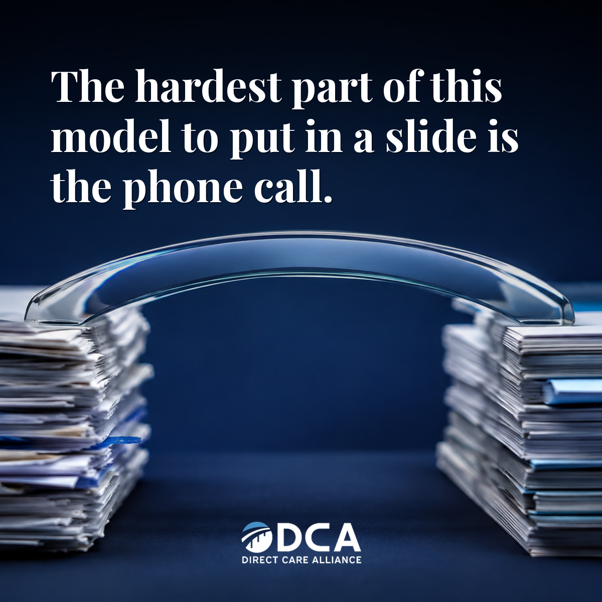 Creative for The hardest part is the phone call